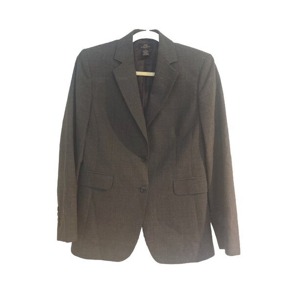 Brooks Brothers 346 Wool Blazer in Classic Charcoal Gray Women's Size 6 Solid - Picture 1 of 11